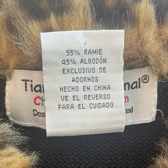 Womans "Ugly" Christmas Cardigan Sweater Faux Fur Collar - Med - Picture 9 of 15